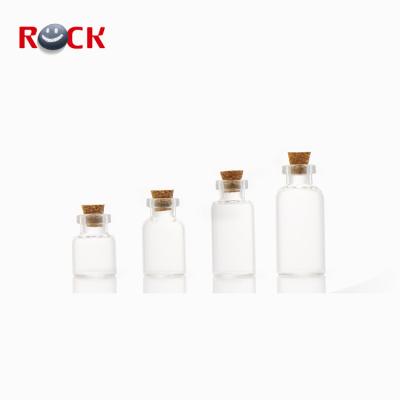 China Personal Care Mini Glass Essential Oil Bottle with Cork Top 1ml 2ml 3ml 5ml for sale