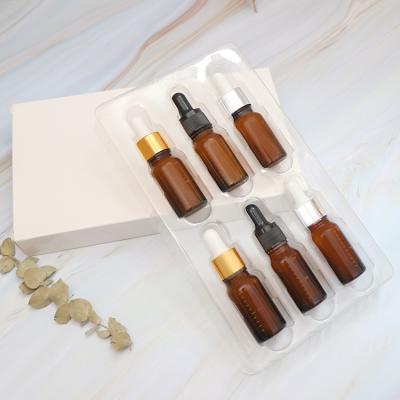 China 6pcs cosmetic in box 10ml essential oil bottle set with different dropper cap for travel for sale