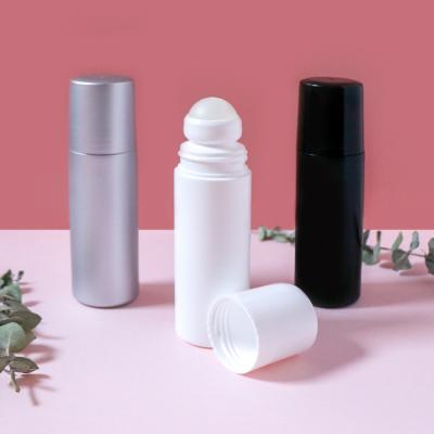 China 90ml Cosmetic Empty Cosmetic Plastic Roll On Cylindrical Perfume Bottle Deodorant Container for sale