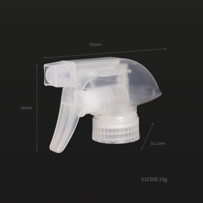 China Non Spill 28/400 Gun Plastic Trigger Trigger Sprayer ON/OFF Plastic Transparent White Pump for sale