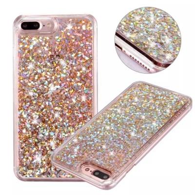 China Liquid Protector Cover Neon Sand Case Phone Covers Luminous Shiny TPU PC Phone Case For iPhone 7plus/8plus for sale