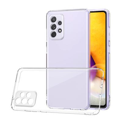 China Shockproof Clear Transparent TPU+Acrylic Phone Case For Samsung Galaxy A72 Hybrid Case Acrylic for sale