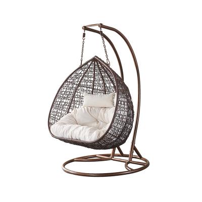 China Modern Manufacturers Direct Sale Patio Swing Egg Chair Folding Rattan Egg Hanging Chair for sale