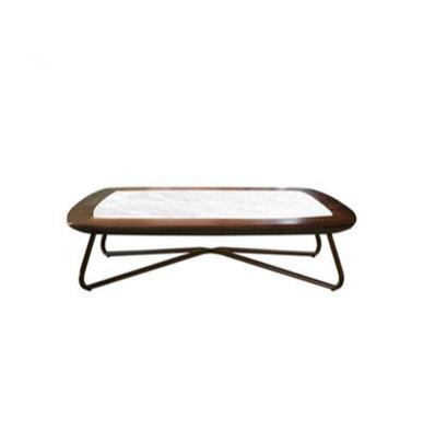 China Modern hot sale outdoor furniture coffee table set wooden legs modern marble coffee table for sale