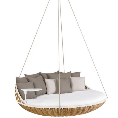 China best price china manufacture quality circle swing contemporary bed swing outdoor swing rattan bed for sale