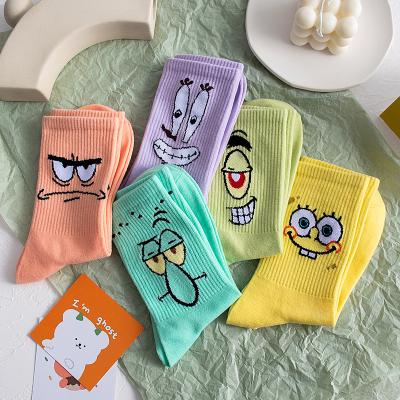 China New Style Antibacterial Hot Sale Fashion Anime Cartoon Funny Hip-Hop Skateboard Stocking Women Soft Cotton Men Couples Popular Cartoon Socks for sale