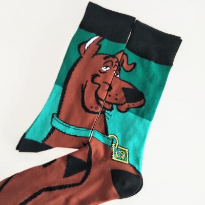 China Antibacterial Fashion Autumn Winter New Cartoon Dog Funny Animal Series Knitted Socks Men's Crew Cartoons Cotton Personalized Happy Socks for sale