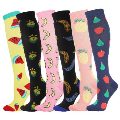 China 2022 Wholesale Custom Medical Football Nurse High Knee High Antibacterial Fruit 20-30mmhg Sports Stocking Compression Socks Antibacterial Running Socks for sale