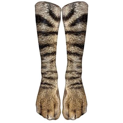 China Amazon Fashion Antibacterial Wholesale 3d Socks Tube Custom Socks Sublimated Crew Potato Chips Animal Print Socks Claw Patterns for sale