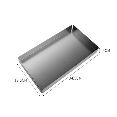 China Mordern Wholesale cheap premium rectangular serving tray stainless steel decorative hotel restaurant trays for sale