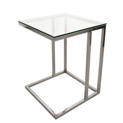 China (Other) Wholesale Hot Selling Contemporary Adjustable C Shape Corner Coffee Table Top Glass Coffee Table for sale