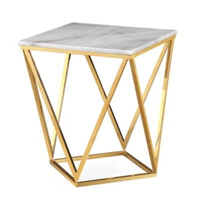 China Modern Style Adjustable Marble Luxury Marble Living Room Furniture Side Sofa Side Table (Other) for sale