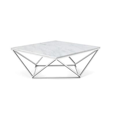 China (Other) modern style adjustable coffee table set living room luxury furniture marble top tea table and diamond shape coffee table for sale