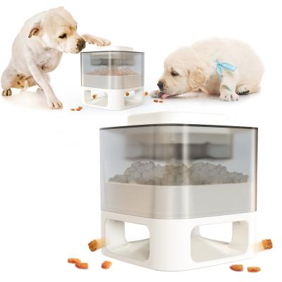 China OEM Low MOQ ODM Workable Auto Feeder For Pet Bowl Customized Pet Training Bowl Square Pet Press Feeder for sale