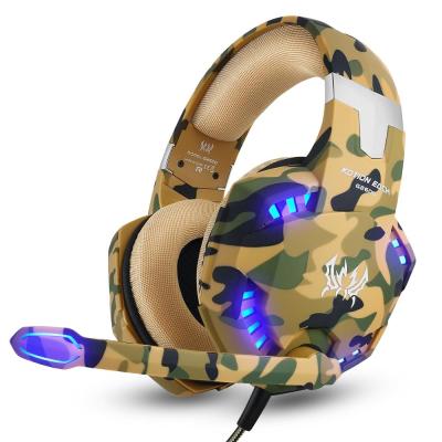 China KOTION EACH Headband Camouflage G2600 Stereo Gaming Headset Gaming Earphones With MIC LED Light For PS4/PC/Xbox for sale