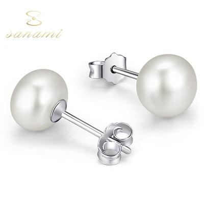 China Office/Career Fashion Universal Mini Freshwater Pearl Simple Stud Earrings for sale