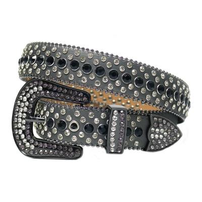 China Can Do Kid Size As Well MACWAVE Updated Gray And Silver Bling Bling Series Rhinestone Belt Diamond Studded Jeans Leather Crystal Belt for sale