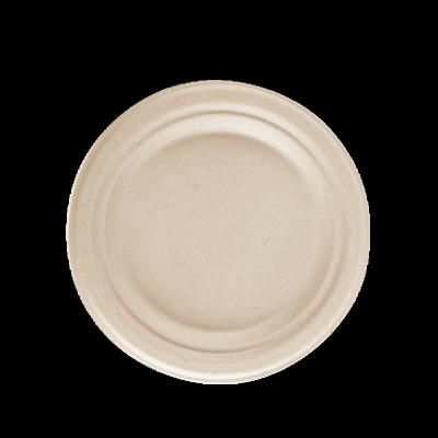 China Various 8.86 Inch Disposable Good Quality Round Tray Dinner Food Plate Disposable Bagasse Dishes for sale