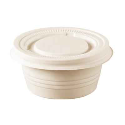 China Corn Starch Biodegradable Biodegradable PP Share Disposable Cup Sauce Jar For Takeout for sale