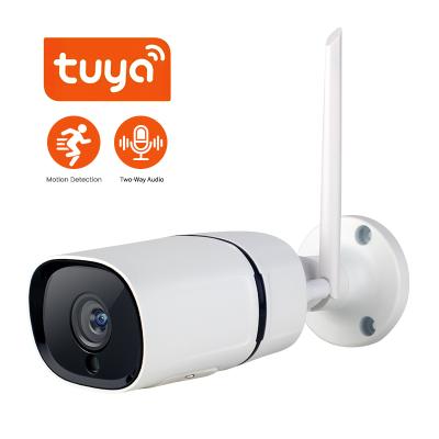 China Tuya 1080P NIGHT VISION Home Surveillance IP Outdoor Bullet Mini Wifi Wireless Audio CCTV Security Cameras for sale