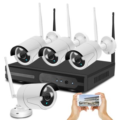 China 4CH AHD Bullet CCTV Camera NVR Kit Home Surveillance Security Wireless 1080P 2MP IP Camera Outdoor Audio System for sale