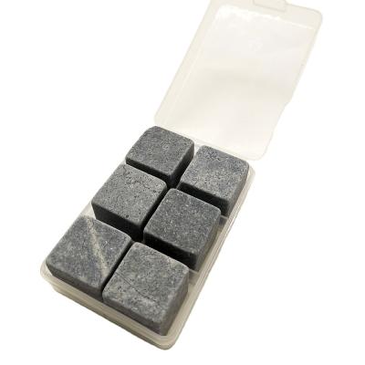 China 6ps Natural Ice Greystone Whiskey Vodka Ice Cube Whiskey Viable Hot Selling Cooling Stone for sale