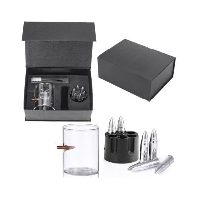 China Amazon Reusable Hot Selling Reusable Stainless Steel Ice Cube Metal Bullet Whiskey Stones Set for sale