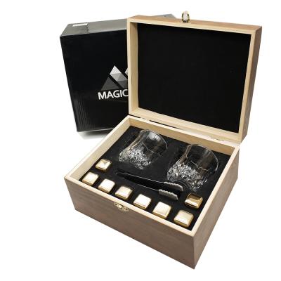 China Viable Wholesale Cooling Whiskey Stones Stainless Steel Ice Cube Gift Set for sale