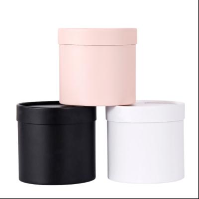 China Recyclable Eco Friendly Craft Gift Craft Luxury Cylindrical Paper Tube Packaging Box Black for sale