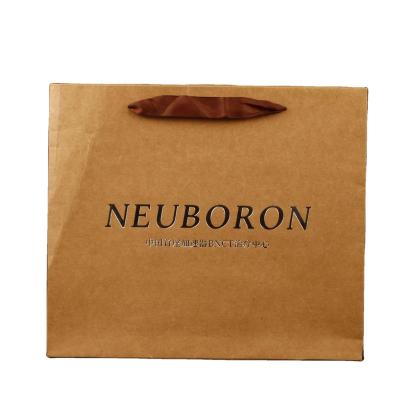 China Recyclable Biodegradable Retail Take Away Wholesale Cheap Clothing Khaki Paper Tote Bags for sale