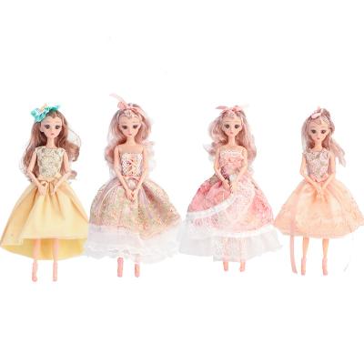 China High quality cartoon toy fashion girl doll for children princess doll dress up lovely plastic toy clothes for sale