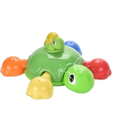 China Bath Toy New Arrival Plastic Rubber Turtle Assemble Animal Float Bath Toys Set For Children for sale