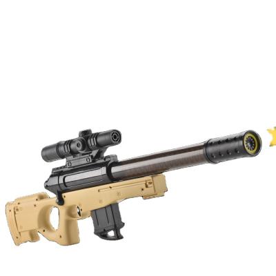 China Soft Toys AWM Pneumatic Gun Bullet Shooting Launchers With Wide Range For Young Boys Interactive Outdoor Toys for sale