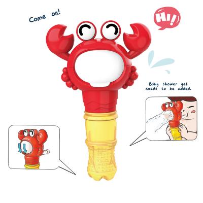 China Over 6 Years Best Quality Wholesale Cheap Funny Handheld Mouth Small Crab Bubble Bath Mouth-Blowing Bubble Blower for sale