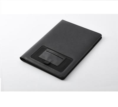 China PU+Polyester A4 Leather Case Cover With Cell Phone Pocket And Card Holder Business File Folder for sale