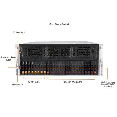 Chine Serveur rack Supermicro 4u alimenté par un processeur Intel Xeon pour les besoins de calcul GPU à vendre