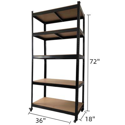 China 175KG Corrosion Protection Wholesale 5 Tier Angle Rack 5 Tier Boltless Corner Metal Shelving Warehouse Logistics Shelf Shelving for sale