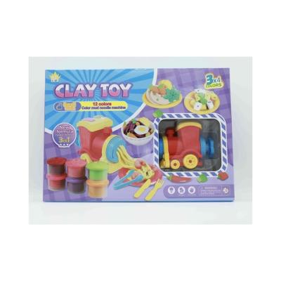 China Play With Mold Plastic Tools Wholesale Handmade Play Dough Three In One Educationcal Toys Funny 12 Colors Play Dough for sale