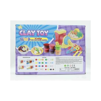 China Play With Plastic Material 12 Colors Flour Tools Mold Play Dough Funny Light Weight Modeling Clay Educationcal Toys for sale