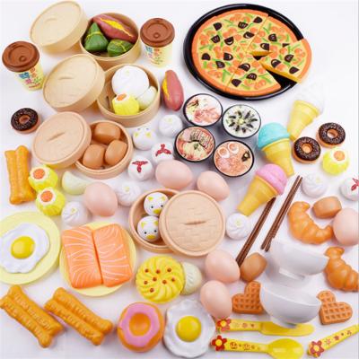 China Plastic Children's Steamer Tableware Kitchen Play House Toys Chinese And Western Mini Kitchen Girls Set Toys for sale