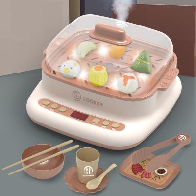 China Factory Directly China Cheap Toy Steamer Double-Layer Kitchen Set For Kids Kitchen Toys For Kids Toys Kitchen Play Set for sale