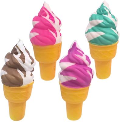 China Ice Cream Wholesale Kawaii PU Food Extrusion Spiral Toys HTQQ-HD-0036 for sale