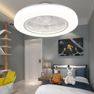 China Energy Saving Environmental Protection Bedroom Decoration Home Living Room Remote Electric Simple Style 3CCT And Led White Ceiling Fan Light for sale