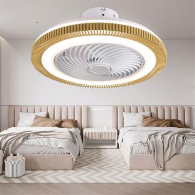 China Modern environmental protection bedroom energy saving and lighting conversion intelligent remote control mute led ceiling fan light for sale