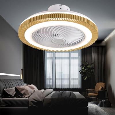 China Energy Saving Environmental Protection European Style High Quality Fashion Remote Wall and Control 3 CCT Dimming Gold Ceiling Fan Light for Home for sale