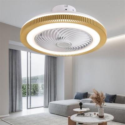 China Simple Gold Environmental Protection Energy Saving And Cooling Fan Ceiling Lamp Electric Modern Light Led Ceiling Fan 220V With Light for sale