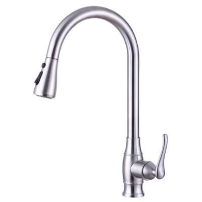 China Modern Factory Direct Professional 304 Hot And Cold Stainless Steel Pull Out Kitchen Faucet for sale