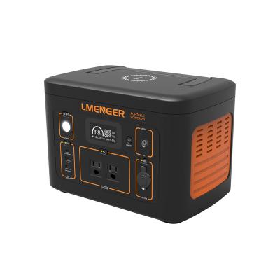 China Bettery type C LMENGER K5 pro portable power station 550W lithium solar station with wireless charging solar generator kits for sale