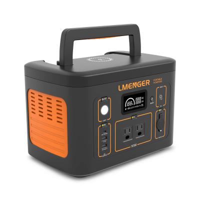 China Type C LMENGER 550W Portable Power Station, 540Wh Battery Large Capacity Solar Power Bank For Outdoor Camping Travel Hunting Blackout for sale