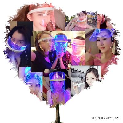 China Factory Wholesale Blood Vessel Removal 3 Color LED Light Therapy Face Mask Skin Rejuvenation LED Mask Facial Skin Care for sale